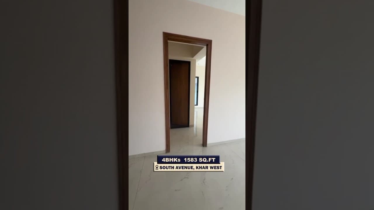 Compact 4 BHK in South Avenue, Khar West – New Building with Terrace Sit-Out video thumbnail