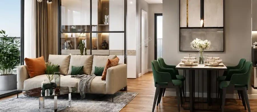 rustomjee urban woods dining area