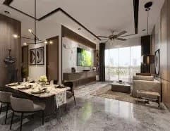 lodha bellagio livingroom with dining