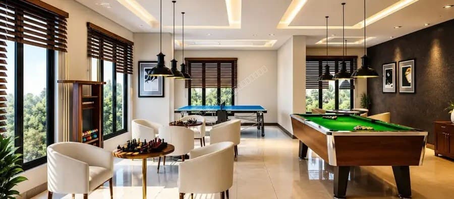 lodha aquaville indoor amenities room