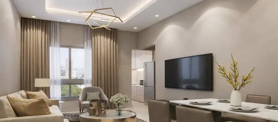 ajmera 78 lake town living room 2