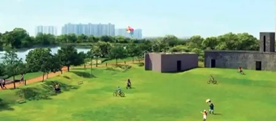 Vast green golf course and open landscape view