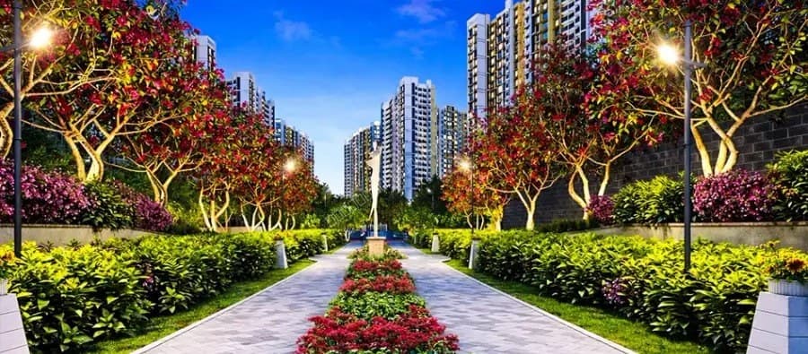 Landscaped garden pathway